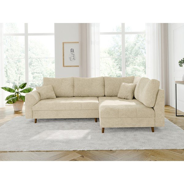Smėlio spalvos kampinė sofa (su dešiniuoju kampu) Ariella – Ropez-image-1