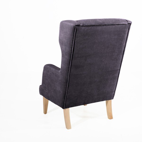 Pilkos spalvos "Grey Max Winzer Bennet Suede" fotelis-image-2