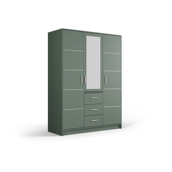 Žalioji spinta su veidrodžiu 147x200 cm Burren - Cosmopolitan Design-image-2