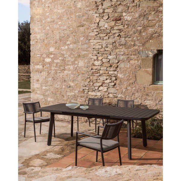 Iš metalo sodo valgomojo stalas 100x220 cm Izola – Kave Home-image-1