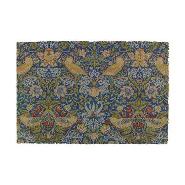 Iš kokoso pluošto grindų kilimėlis 60x90 cm William Morris Strawberry Thief – Artsy Doormats