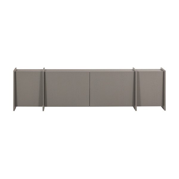 Pilkos spalvos TV spintelė iš uosio 200x53x44 cm Brock – WOOOD