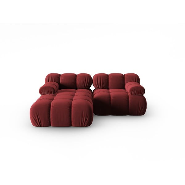 Sofa raudonos spalvos iš velveto 191 cm Bellis – Micadoni Home