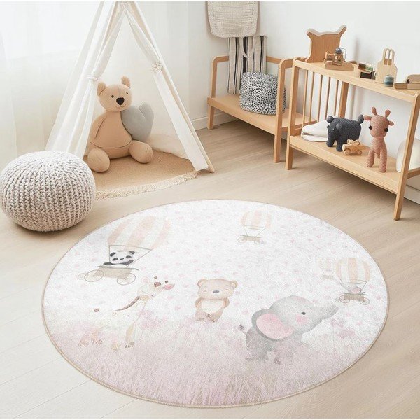 Skalbiamas vaikiškas kilimas ø120 cm Dainty Animals – Mila Home-image-1