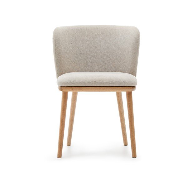 Smėlio spalvos iš audinio valgomojo kėdė Ciselia – Kave Home-image-3