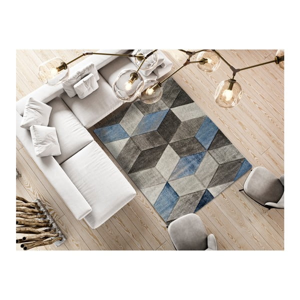 Mėlynai pilkas kilimas Universal Indigo Azul Robo, 140 x 200 cm-image-1