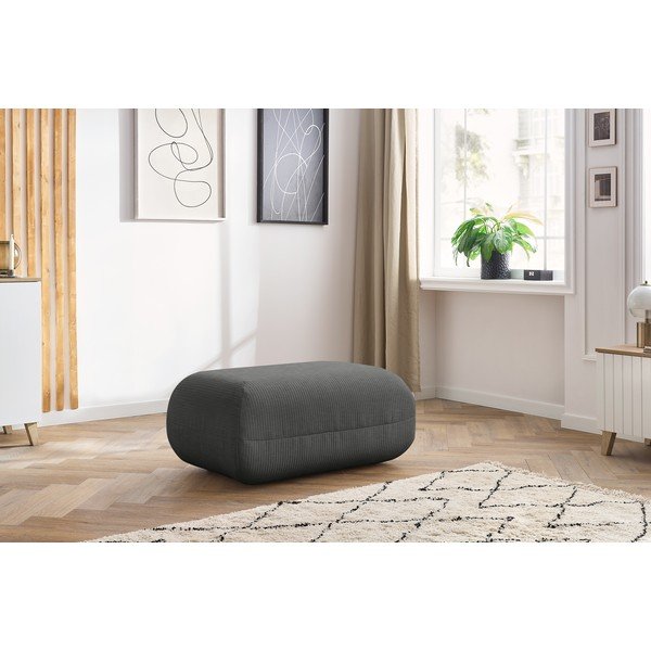 Pilkas velvetinis pufas Lecomte - Bobochic Paris-image-1