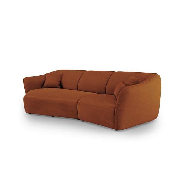 Iš boucle kampinė sofa raudonos plytų spalvos Tokyo – Cosmopolitan Design-image-1