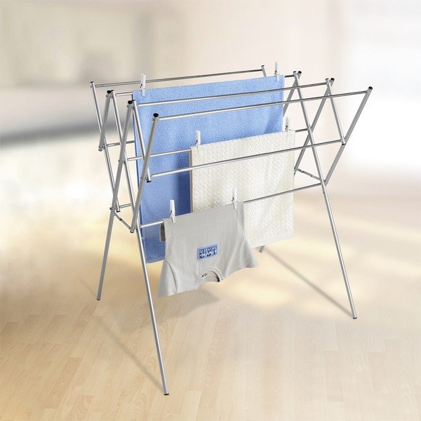 Blizgios sidabrinės spalvos skalbinių džiovykla 8 m – Wenko-image-1