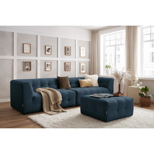 Tamsiai mėlyna sofa 324 cm Kleber - Bobochic Paris-image-1