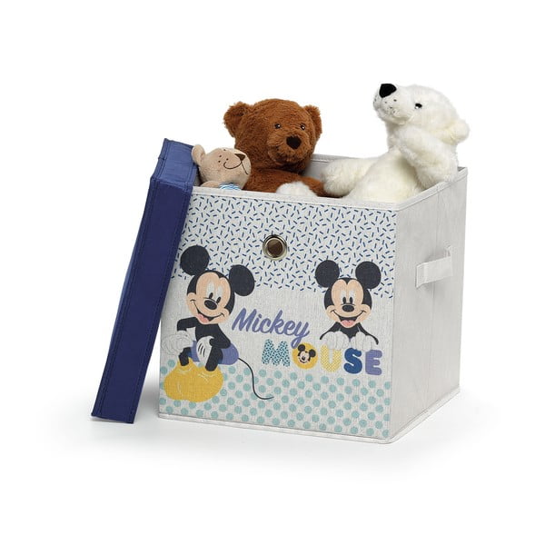 Vaikiška tekstilės dėžė su dangteliu Domopak Disney Mickey, 30 x 30 x 30 cm