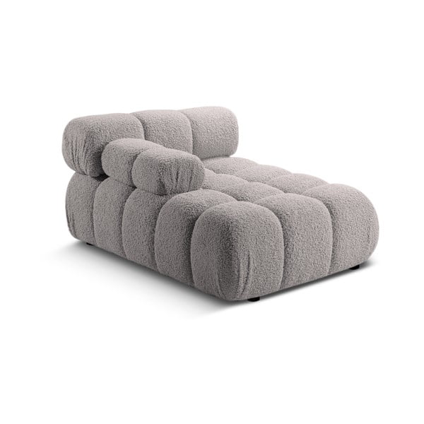 Iš boucle modulinė sofos dalis šviesiai pilkos spalvos (su kairiuoju kampu) Bellis – Micadoni Home-image-4