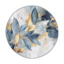 Skalbiamas apvalios formos kilimas mėlynos spalvos/auksinės spalvos ø 80 cm Golden Leaves – Mila Home