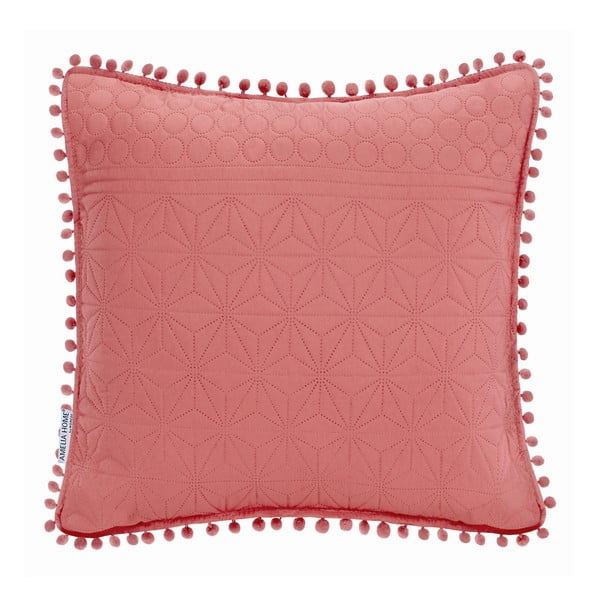 Rožinės spalvos dekoratyvinė pagalvė AmeliaHome Meadore, 45 x 45 cm