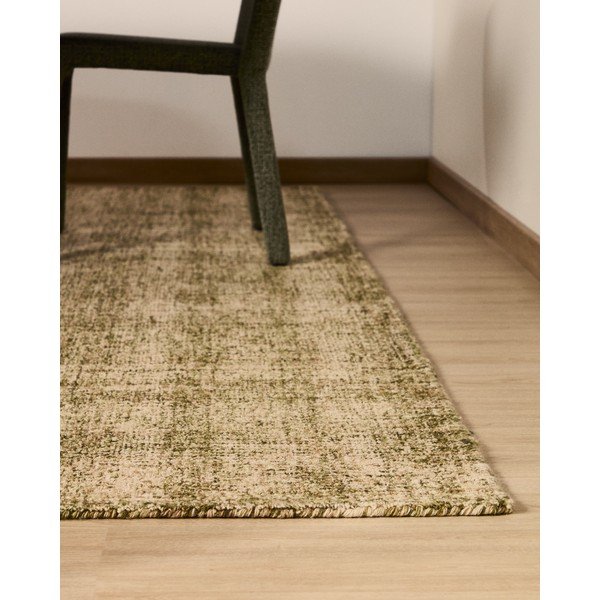 Rankų darbo smėlio spalvos iš vilnos kilimas 200x300 cm Zarn – Kave Home-image-2