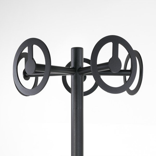 Palto stovas iš metalo juodos spalvos Circle – Spinder Design-image-3