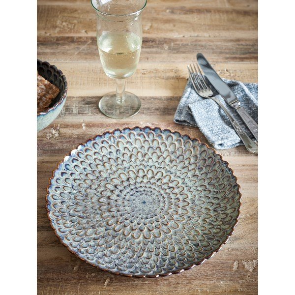 Pilkos spalvos iš akmens masės lėkštės 4 vnt. ø 26,5 cm Katrina – Bloomingville-image-1