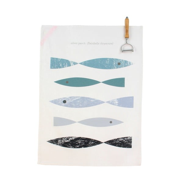 2 medvilninių virtuvinių rankšluosčių rinkinys Happy Friday Basic Kingfisher, 70 x 50 cm-image-1