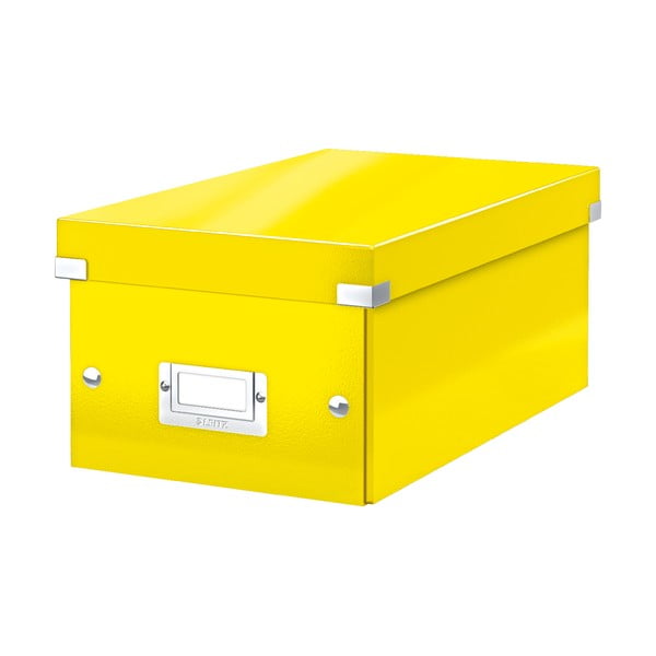Geltonos spalvos dėžutė su dangteliu Click&Store - Leitz