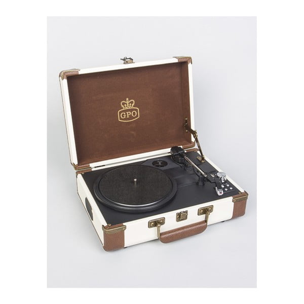 Smėlio rudos spalvos patefonas GPO Ambassador-image-1