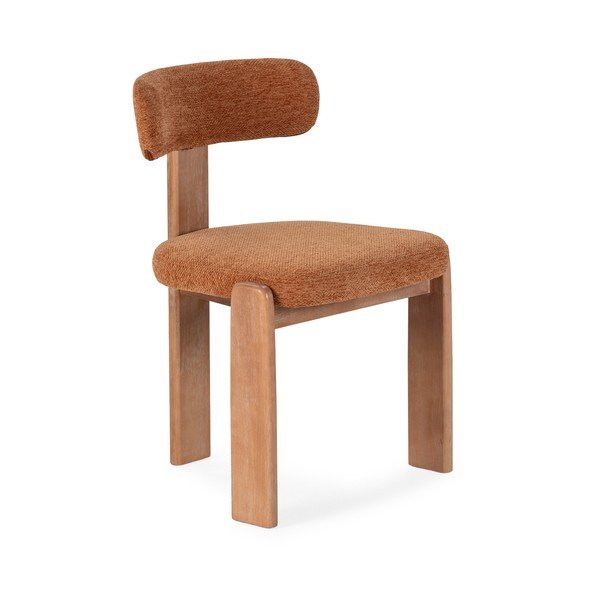 Raudonos plytų spalvos iš audinio valgomojo kėdės 2 vnt. Nadia – MOME-image-3