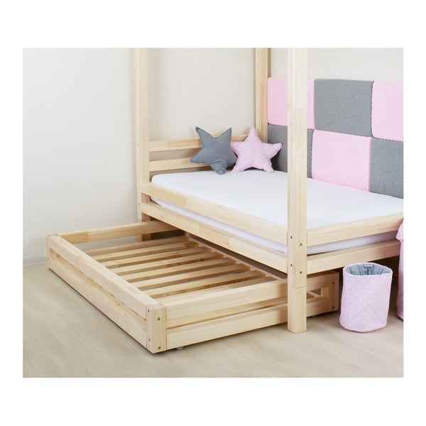 "Benlemi" lakuotas stalčius po lova ir 4 pailgintos kojos, skirtas lovai 90 x 180 cm-image-2