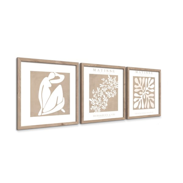 Paveikslai 3 vnt. 30x30 cm Matisse – Styler-image-4