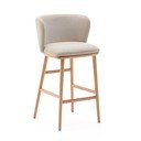 Baro taburetė smėlio spalvos (sėdynės aukštis 65 cm) Ciselia – Kave Home