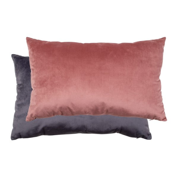Dvipusė pilkos ir rožinės spalvos pagalvėlė su aksomo užvalkalu House Nordic Braga, 40 x 60 cm