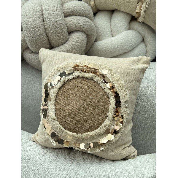 Dekoratyvinis pagalvės užvalkalas 43x43 cm Sequins – Mioli Decor-image-1