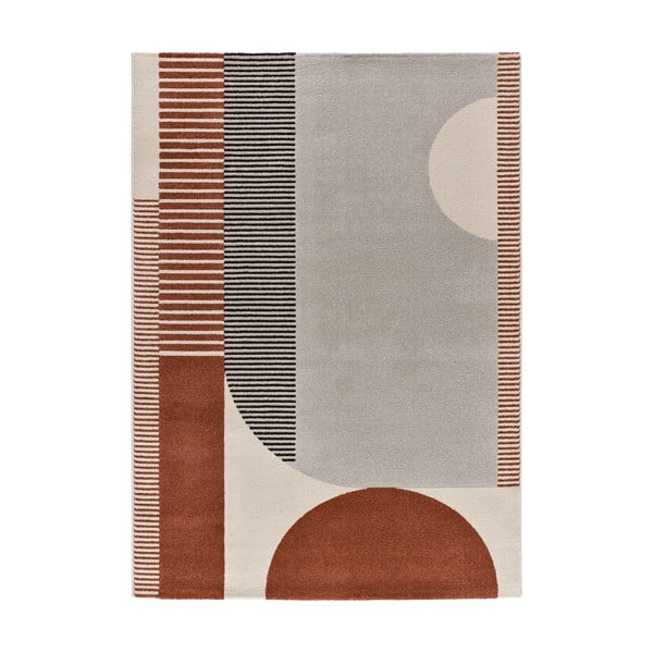 Raudonos spalvos/pilkos spalvos kilimas 160x230 cm Gaia – Universal-image-4