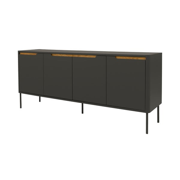 Juodos spalvos komoda Tenzo Switch, 173 x 76 cm-image-2