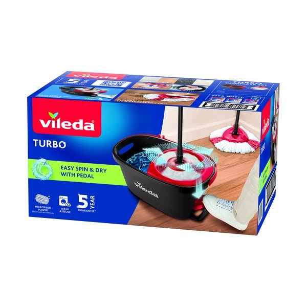 Kibiro ir šepečio rinkinys grindims valyti Vileda Turbo-image-2