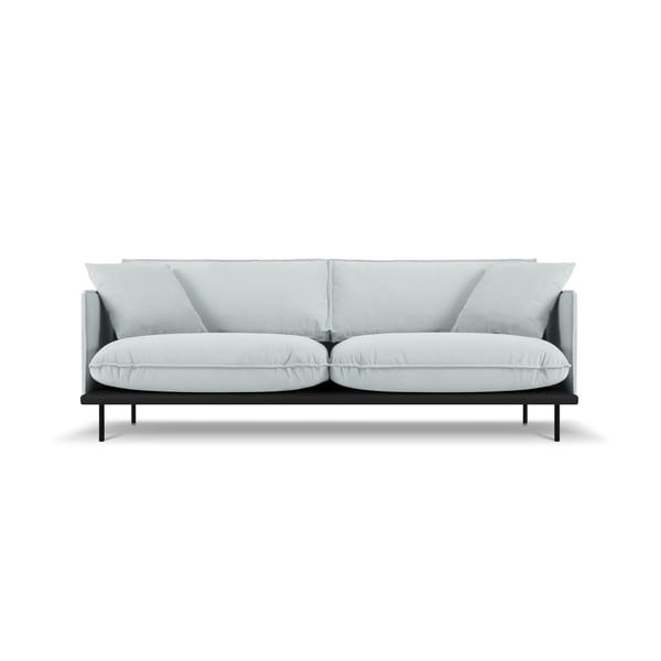 Šviesiai pilka sofa su aksominiu paviršiumi Interieurs 86 Auguste