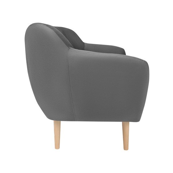 Pilka aksominė sofa Mazzini Sofos Sardaigne, 158 cm-image-3