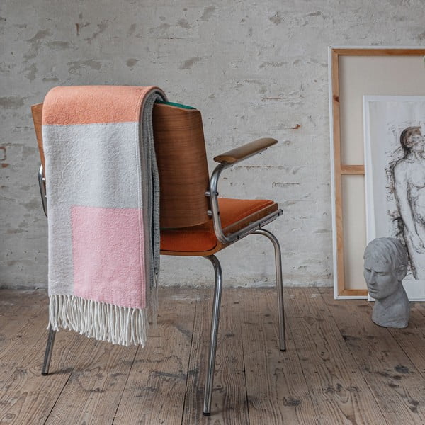 Antklodė ir pledas žalios spalvos/raudonos plytų spalvos 125x190 cm Brick – Mette Ditmer Denmark-image-1