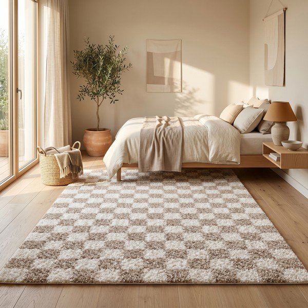 Smėlio spalvos/kreminės spalvos kilimas 160x230 cm Grida – ESTE-image-1