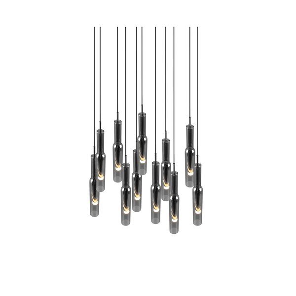Kabantis šviestuvas sidabrinės spalvos LED ø 50 cm su stiklo gaubtu Lucent – Trio Select-image-3
