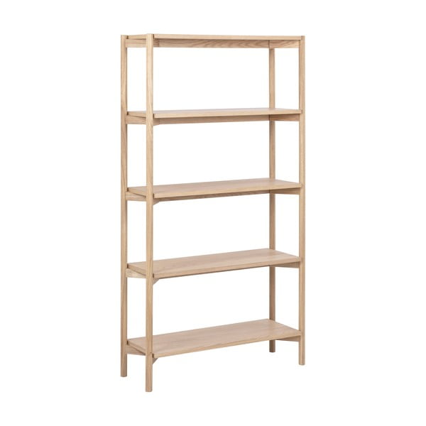 Natūralios spalvos knygų spinta  iš ąžuolo 86x160x30 cm Braidwood – Actona-image-3