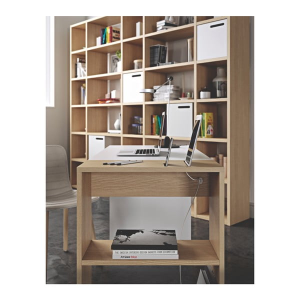 Šviesiai ruda knygų spinta TemaHome Pombal, aukštis 224 cm-image-2