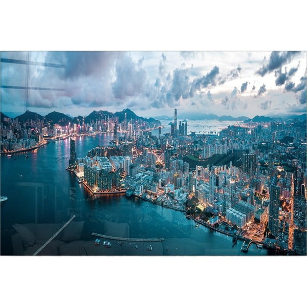Paveikslas ant stiklo 70x50 cm Hongkong - Wallity