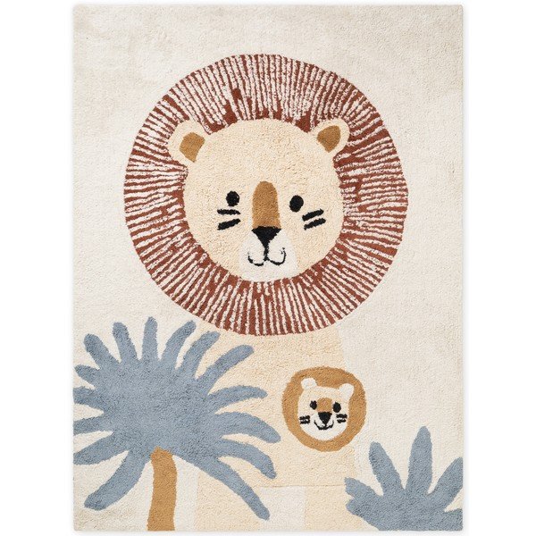 Skalbiamas/rankų darbo kreminės spalvos iš medvilnės vaikiškas kilimas 140x200 cm Snuggle Leander – Hanse Home