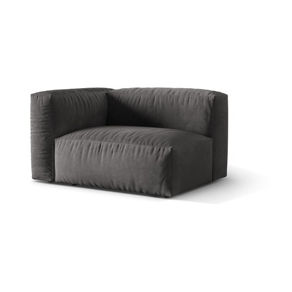 Pilkos spalvos iš velveto modulinė sofos dalis (su kairiuoju kampu) Martina – Micadoni -image-2