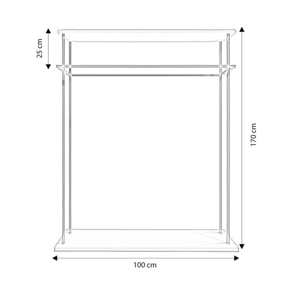 Drabužių kabykla baltos spalvos Wuppertal – Kalune Design-image-4