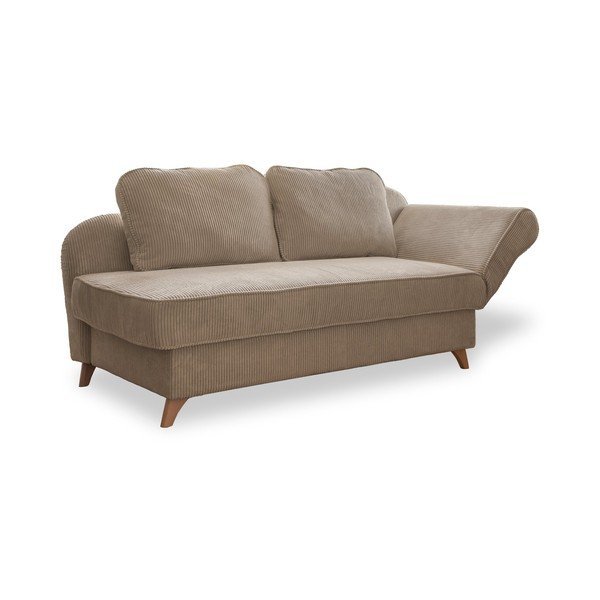 Taupe spalvos iš kordinio velveto gultas (su dešiniuoju kampu) Chic Charlotte – Miuform