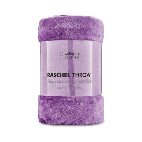 Violetinė antklodė Catherine Lansfield Basic Cuddly, 200 x 150 cm-image-1
