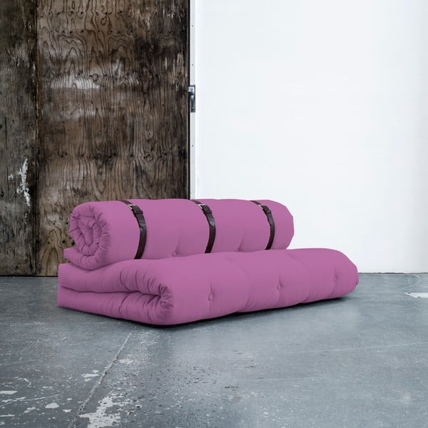 Keičiama sofa su odiniais dirželiais "Karup Buckle Up Taffy Pink