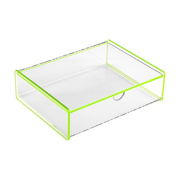 "Versa Ariel" žalia laikymo dėžutė, 17,1 x 13 x 4,8 cm