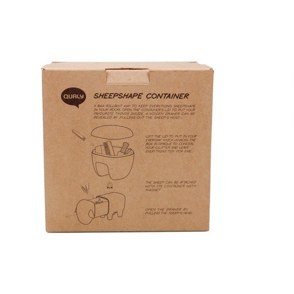 Skaidri daugiafunkcinė avies formos talpykla Qualy&CO Sheepshape Container-image-2