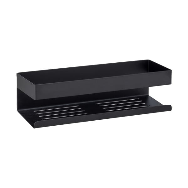 Juoda nerūdijančio plieno savaime išsilaikanti vonios kambario lentyna Genova - Wenko-image-1